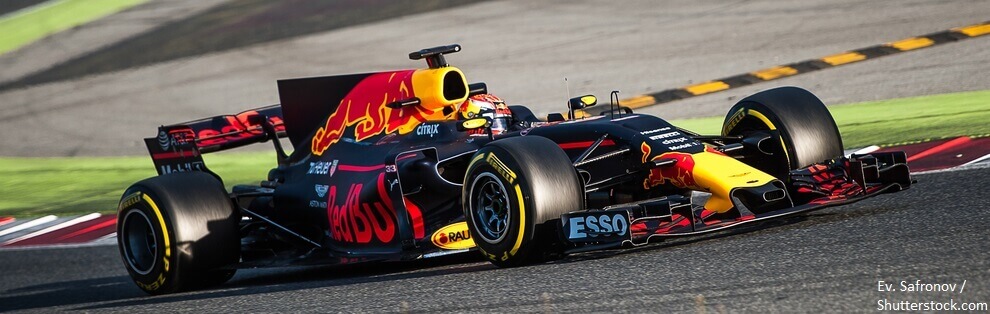 Barcelona, Spain - February 27 - March 2, 2017 - Max Verstappen, young driver Red Bull Racing F1 Team on track at Formula One testing at Catalunya circuit in Barcelona, Spain B4NNER